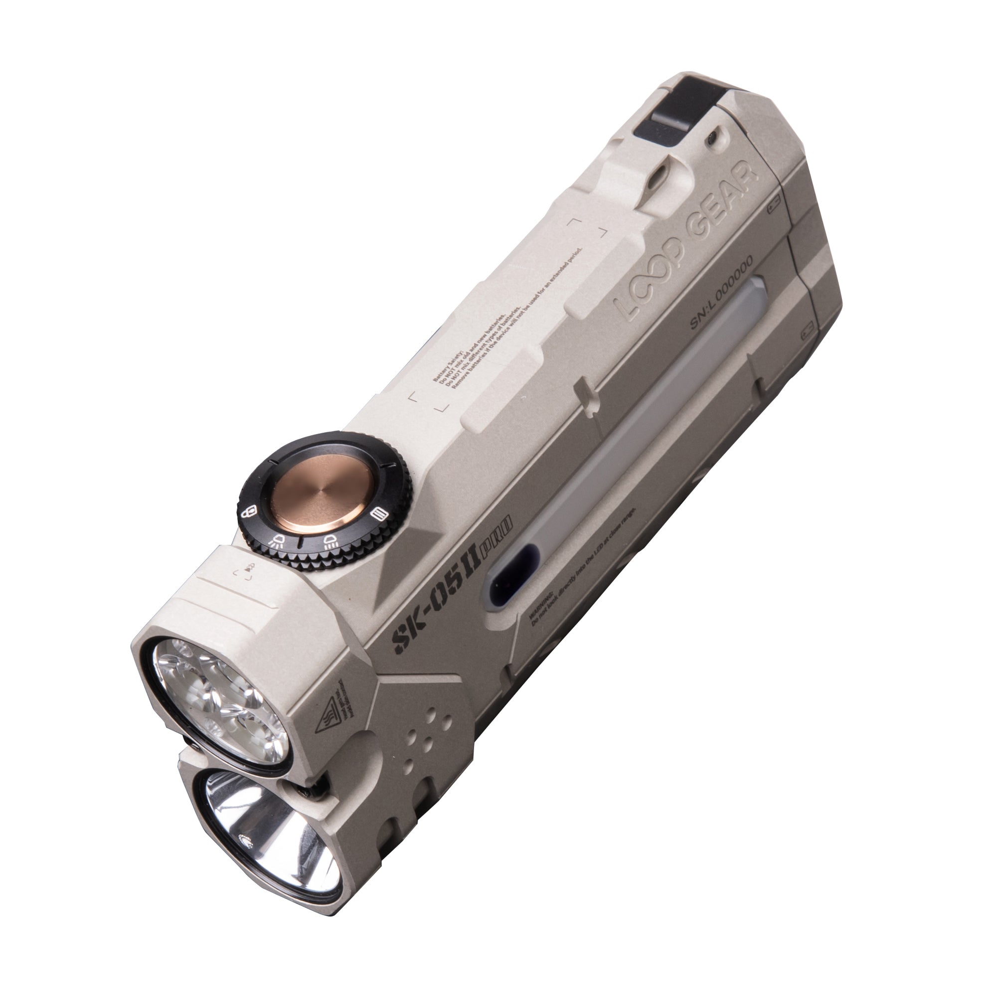 LOOP GEAR SK05 Pro 2 UV Black/Mao Gray Flat LED Flashlight-Only