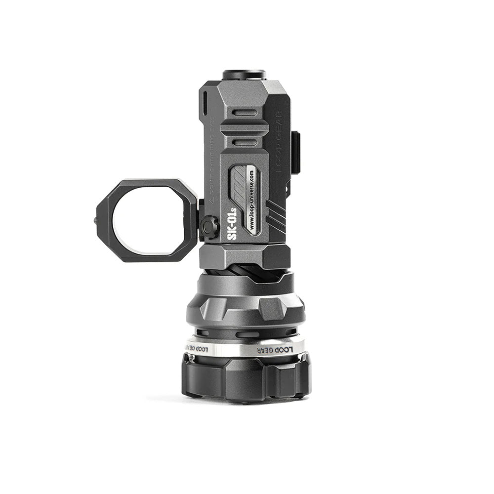 LOOP GEAR Skywalker Rechargeable SK01s LED Flashlight,1600 Lumens Super Bright Pocket Sized Torch,500 Meter Multiple mbient Light Effects,Fidget