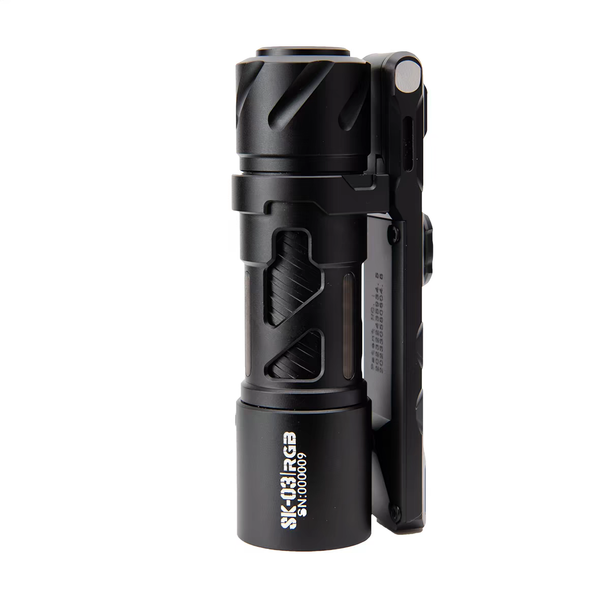 LOOP GEAR SK03 RGB Aluminum Black LED Flashlight(Clip / Stand)