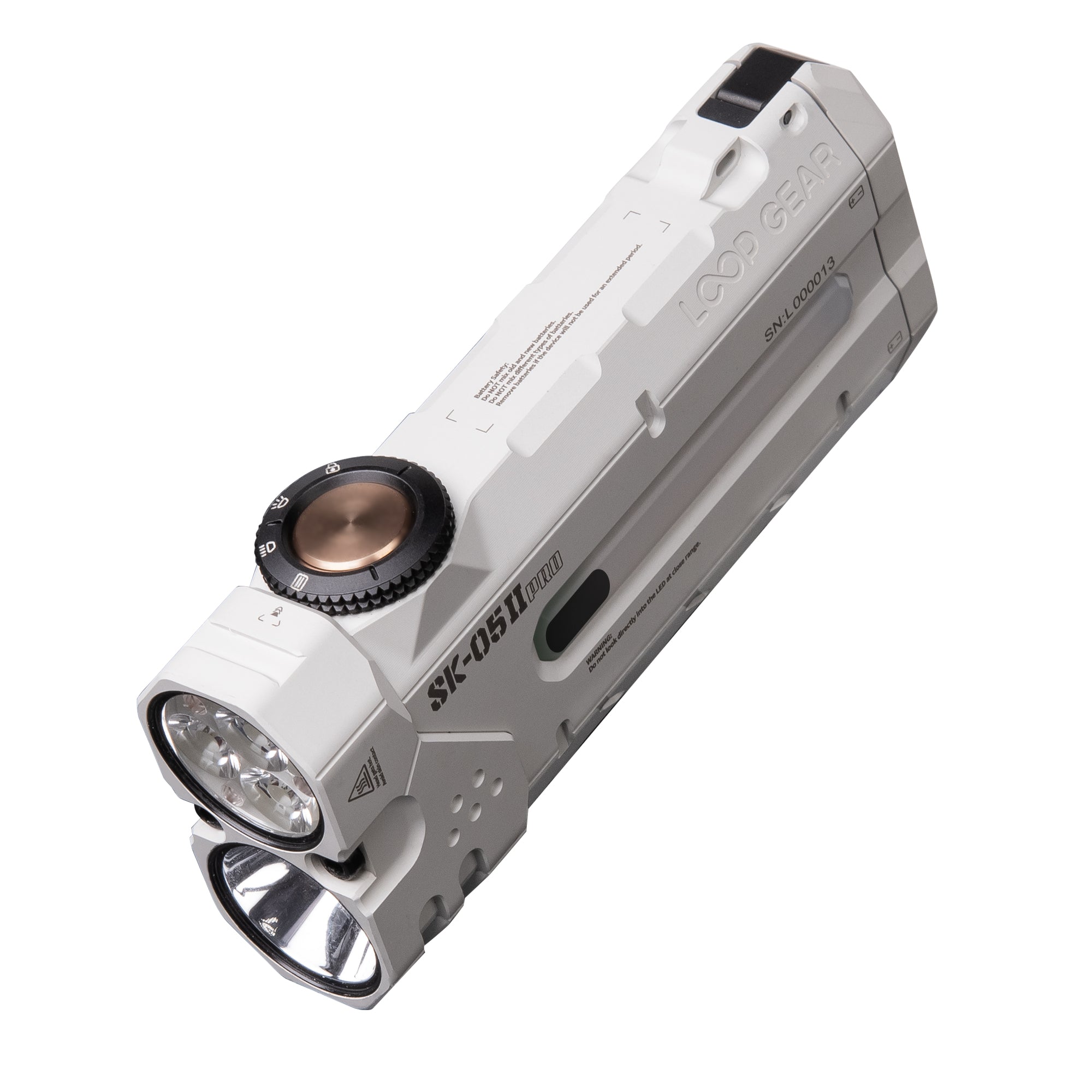 LOOP GEAR SK05 Pro 2 UV Black/Mao White Flat LED Flashlight-Only available on official web