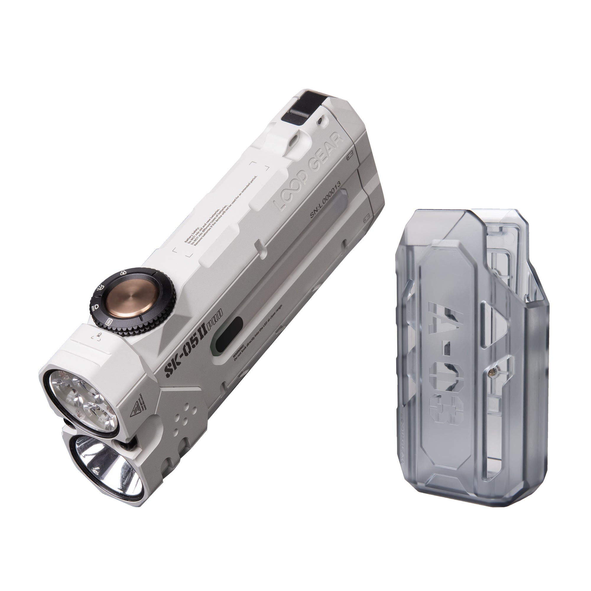 LOOP GEAR SK05 Pro 2 UV Black/Mao White Flat LED Flashlight-Only available on official web