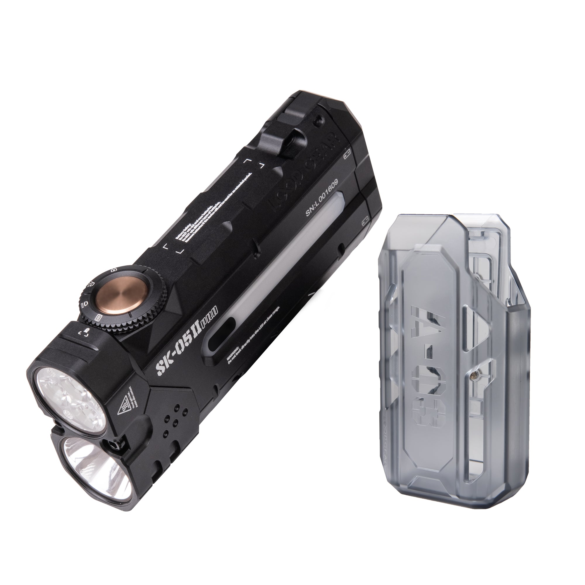 LOOP GEAR SK05 Pro 2 UV Black/Mao White Flat LED Flashlight-Only available on official web