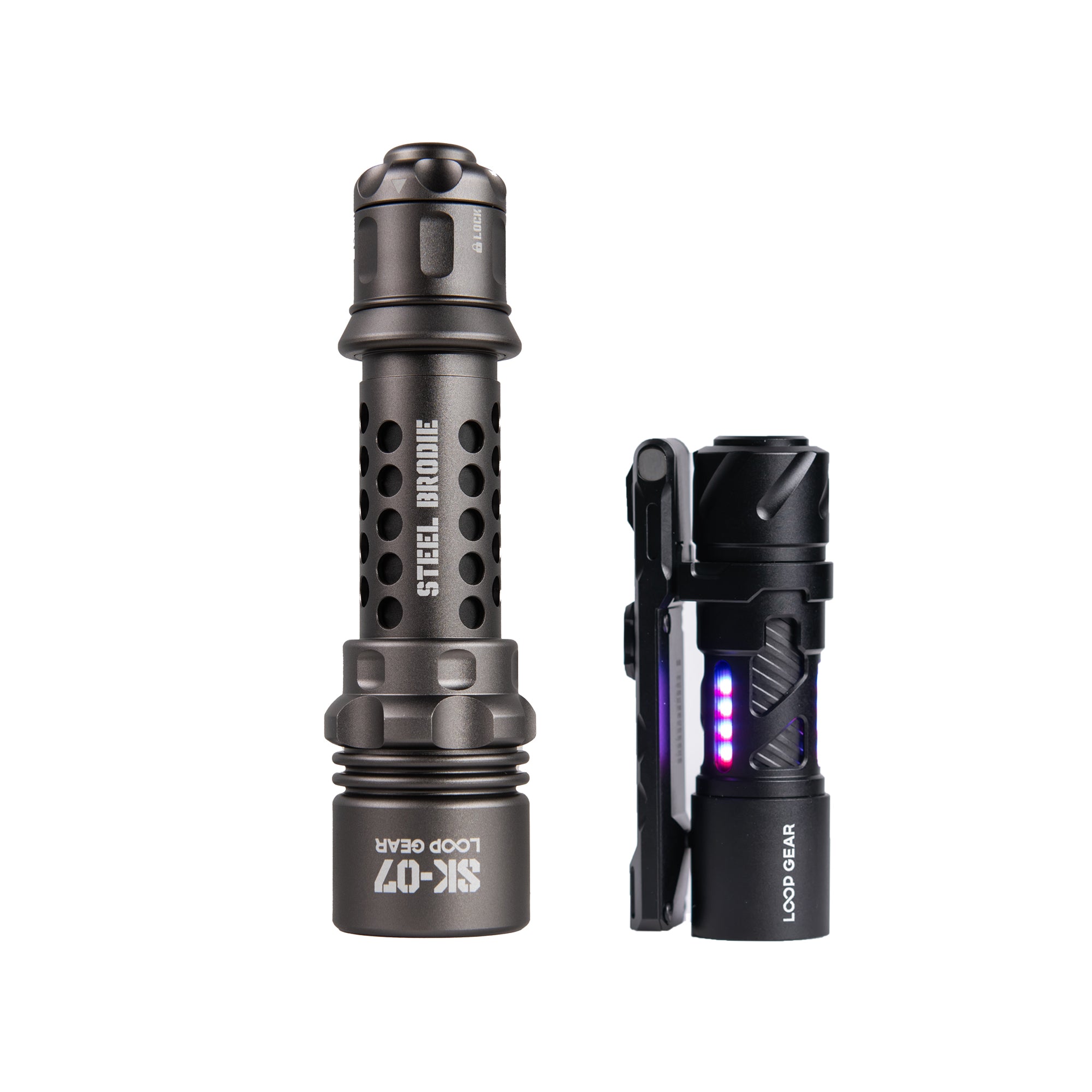 LOOP GEAR SK07 Distressed Yellow Tactical Flashlight 2800lm 515m Beam Distance