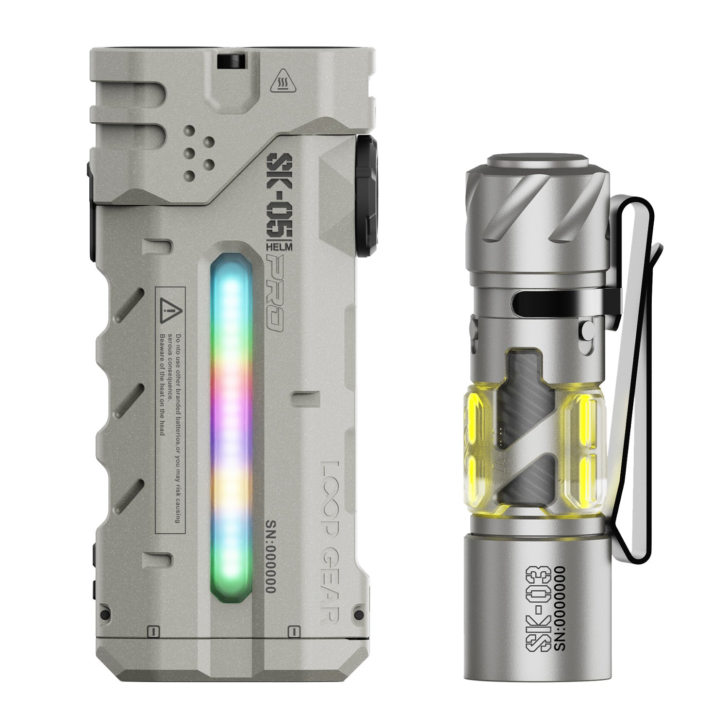 SK-05 PRO ハンディライト 8000mAh LOOP GEAR SK05 Pro Flat LED Flashlight with 8000mAh Power