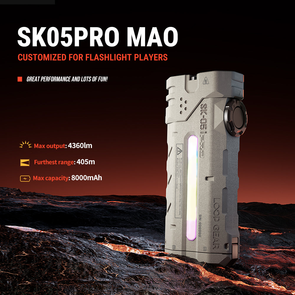 flat gear LOOP GEAR SK05 Pro MAO Flat LED Flashlight