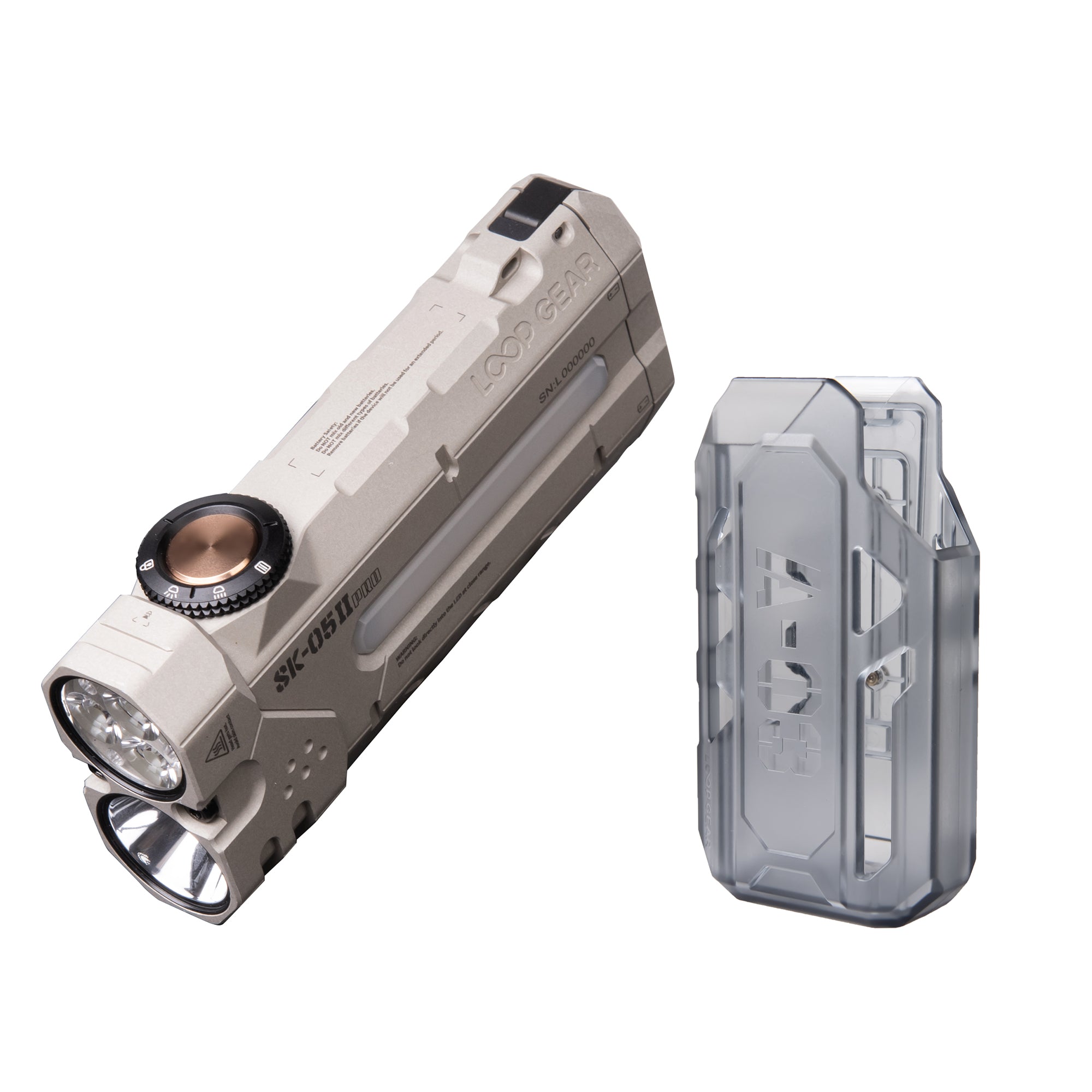 LOOP GEAR SK05 Pro 2 MAO Gray Flat LED Flashlight
