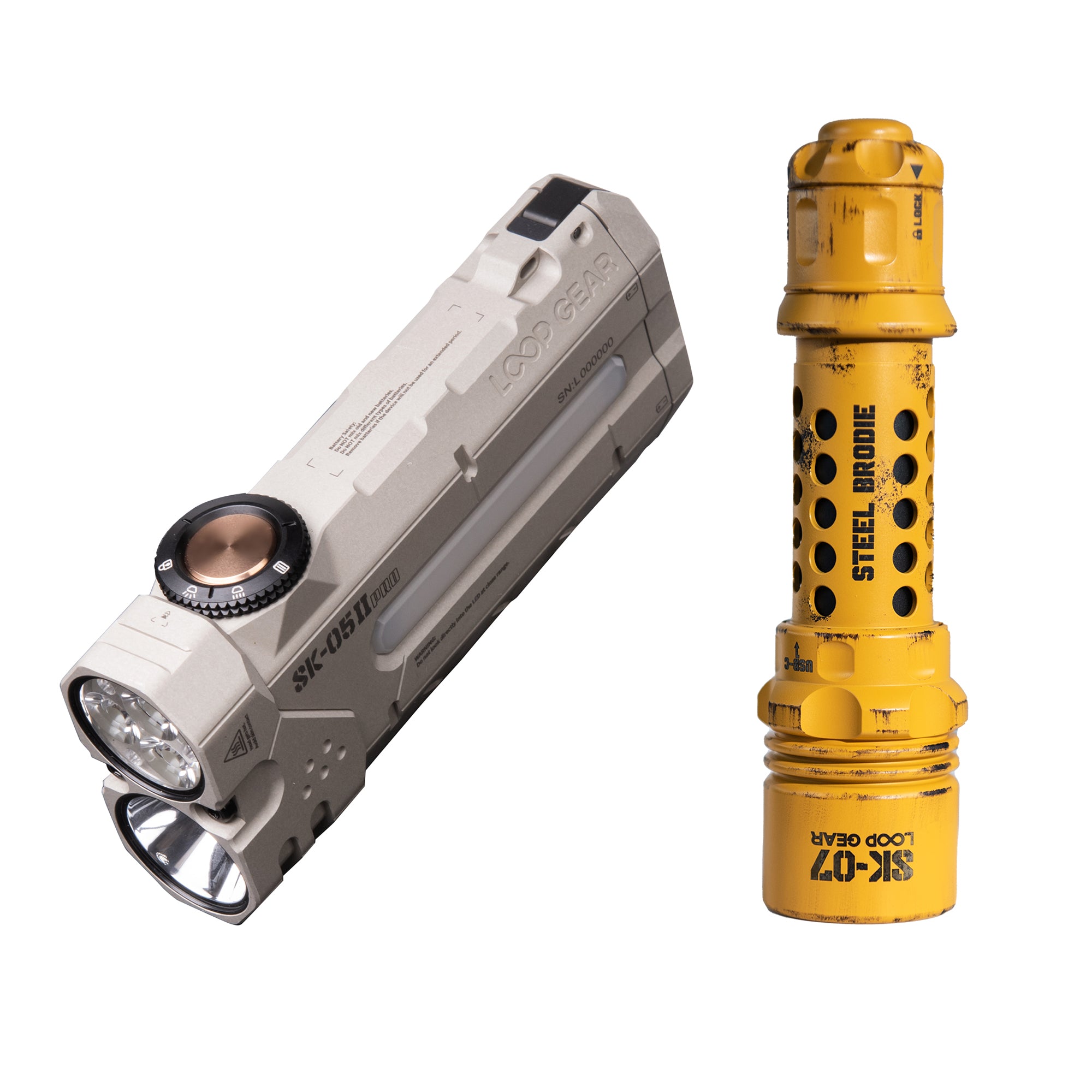 LOOP GEAR SK05 Pro 2 MAO Gray Flat LED Flashlight