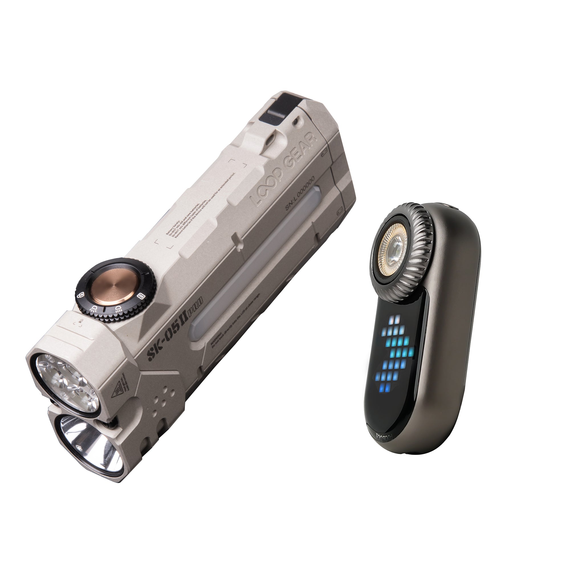 LOOP GEAR SK05 Pro 2 MAO Gray Flat LED Flashlight