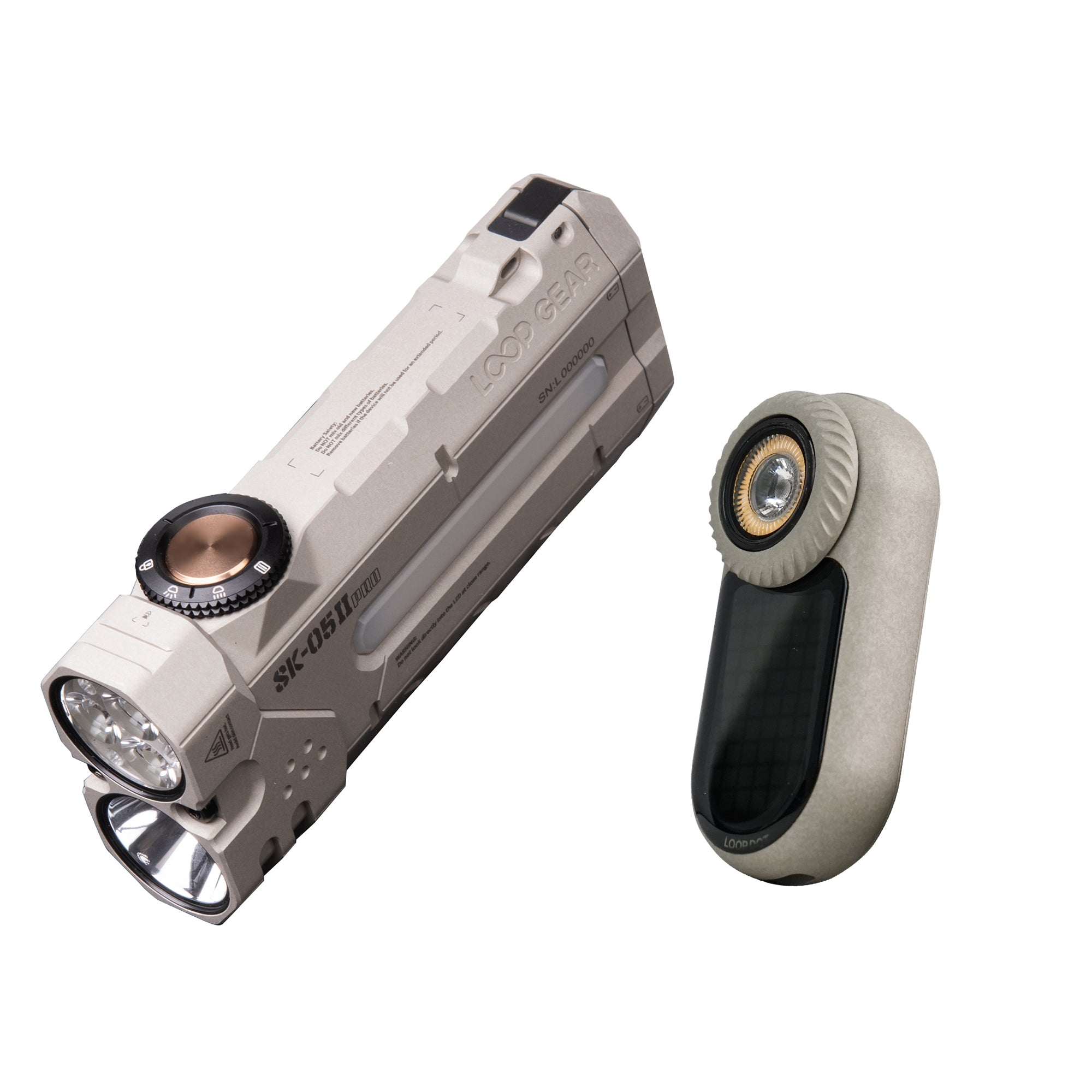 LOOP GEAR SK05 Pro 2 MAO Gray Flat LED Flashlight