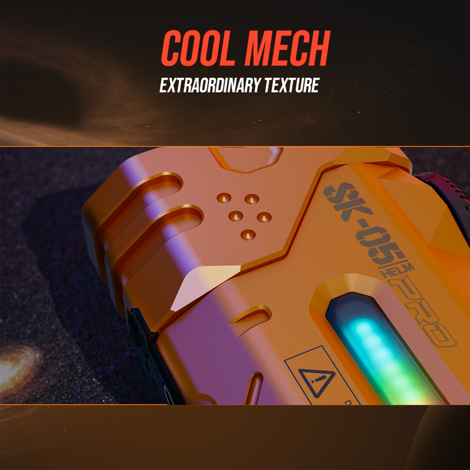 HALLOWEEN LOOP GEAR SK05 Pro Orange Flat LED Flashlight