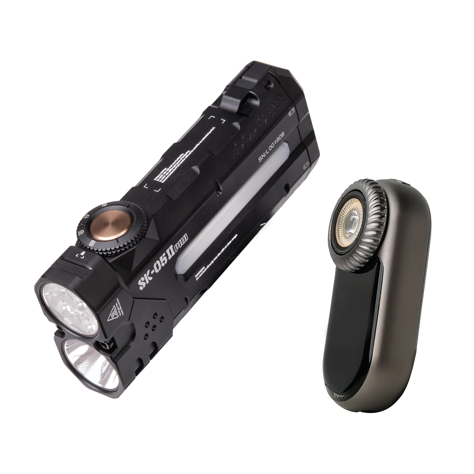 LOOP GEAR Bundle SK05 Pro 2 Black Flat LED Flashligh & LOOPDOT