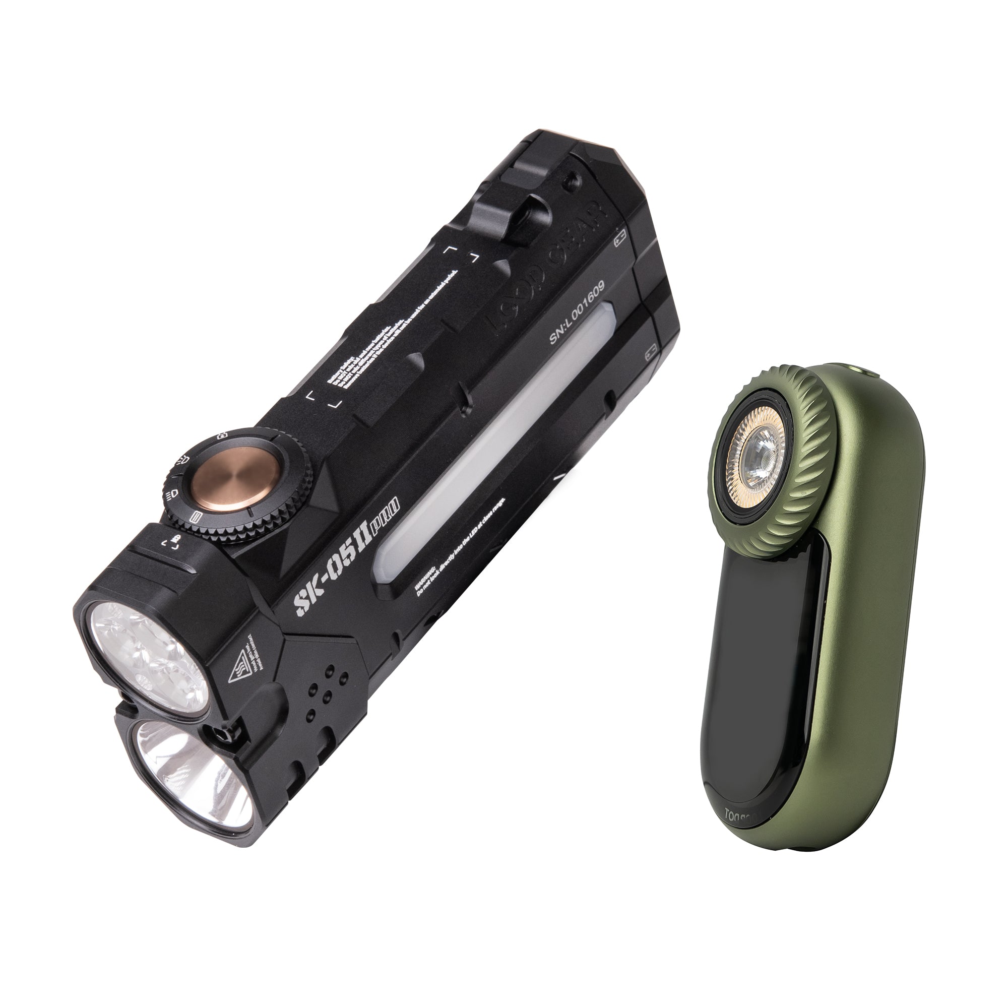 LOOP GEAR Bundle SK05 Pro 2 Black Flat LED Flashligh & LOOPDOT