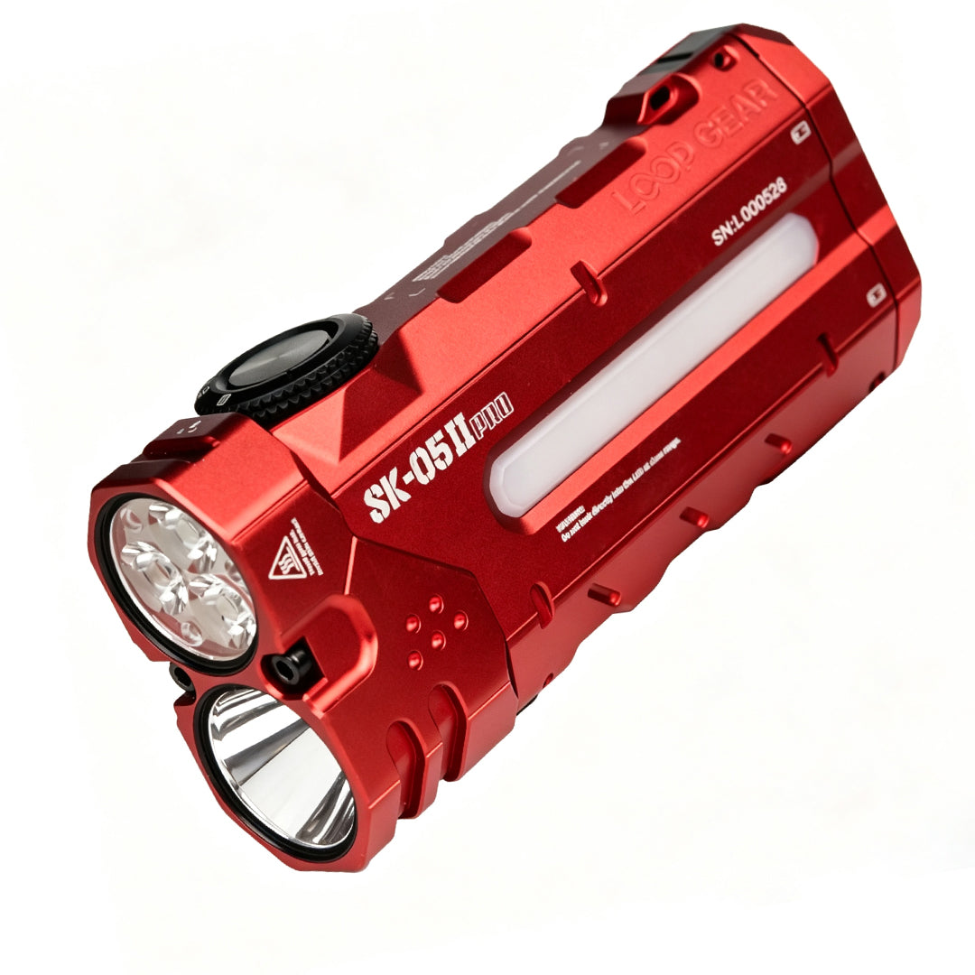LOOP GEAR SK05 Pro 2 Red Flat LED Flashlight Limited Edition