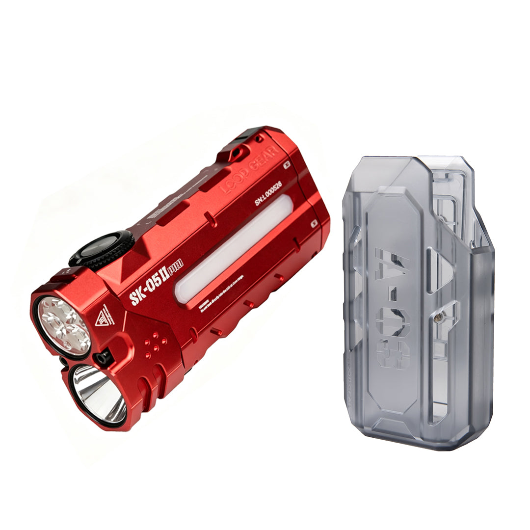 LOOP GEAR SK05 Pro 2 Red Flat LED Flashlight Limited Edition